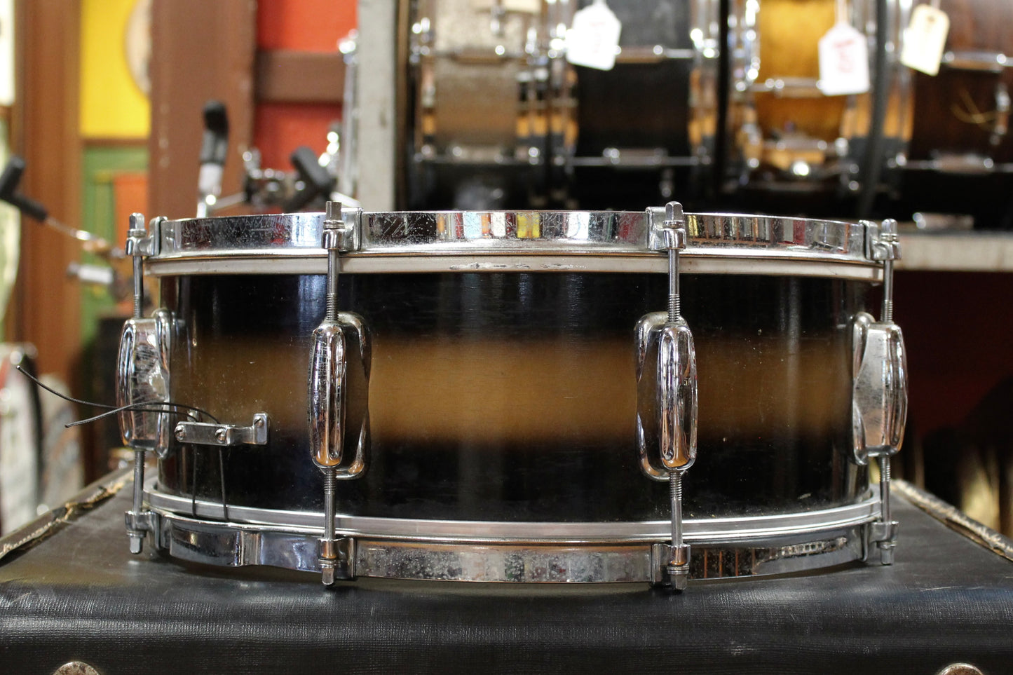 1950's Slingerland Swing Master Ensemble in Black and Gold Duco 12x22 8x12 5x14 (Optional 14x16 WFL Floor Tom Add On)