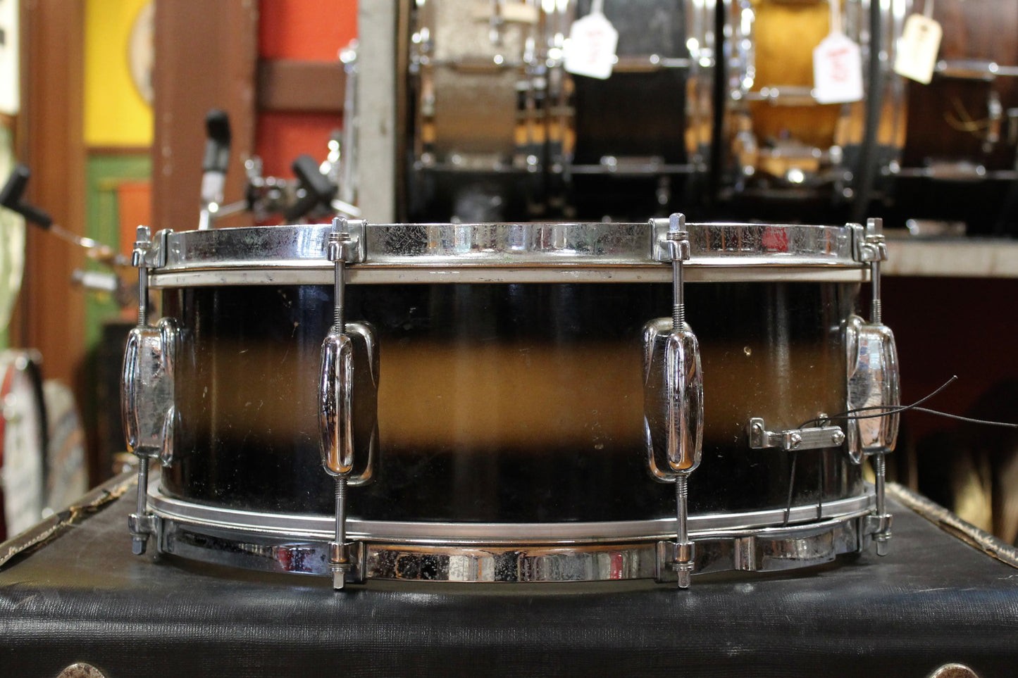 1950's Slingerland Swing Master Ensemble in Black and Gold Duco 12x22 8x12 5x14 (Optional 14x16 WFL Floor Tom Add On)