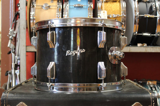 1970s Rogers 9x13 Tom in Faded Jet Black Pearl