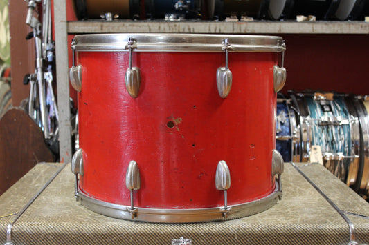 1950s Slingerland 12x16 Parade Snare Drum in Red Lacquer