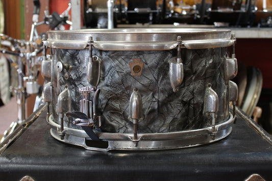 1940's 6.5x14 WFL Snare Drum with Offset Zephyr Lugs in Black Diamond Pearl