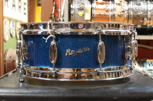 1960s Rogers 5x14 Wood Dyna-sonic in Blue Sparkle