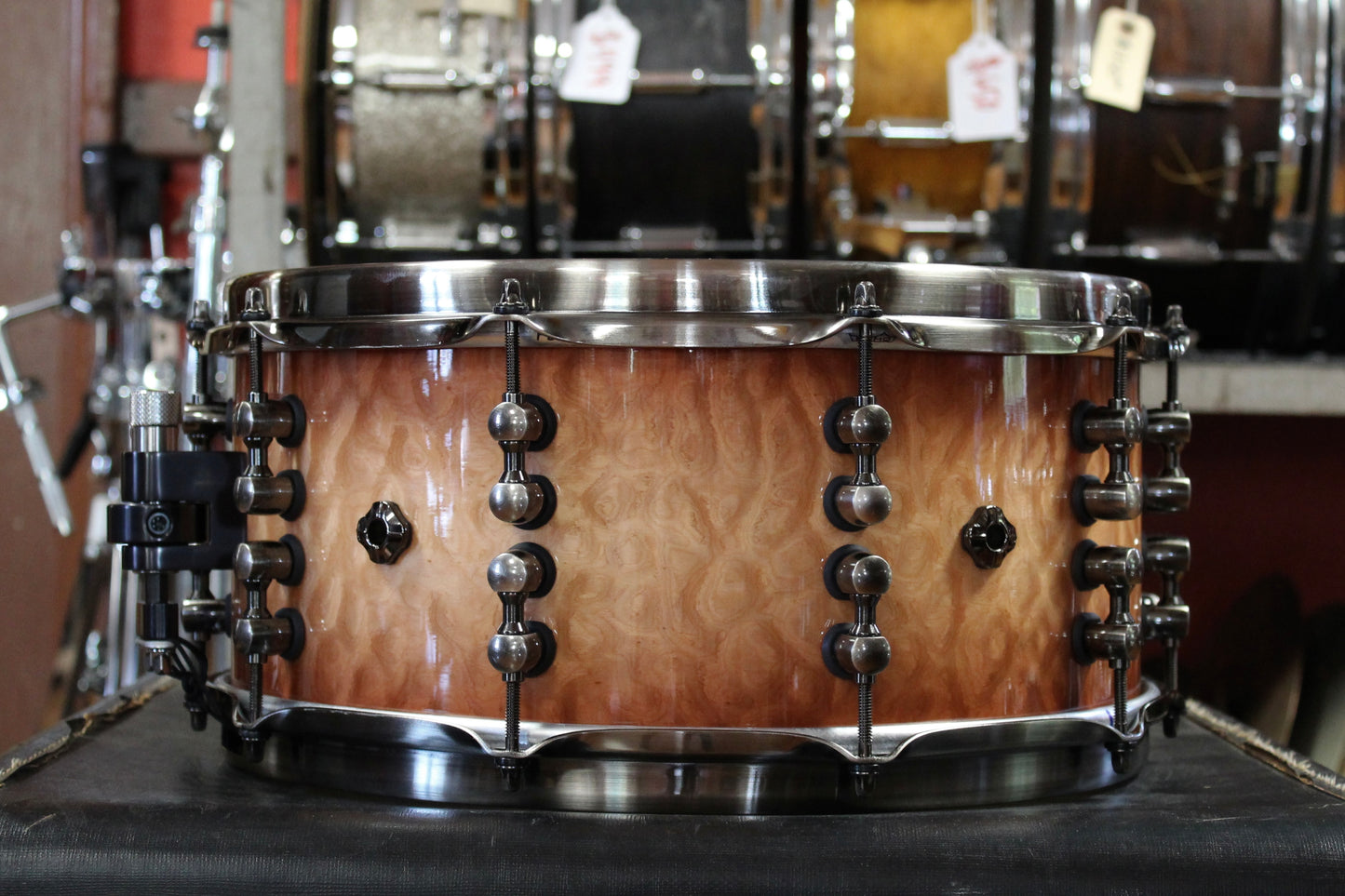 Mapex Black Panther Design Lab 6.5x14 Versatus Snare Drum in Peach Burl Burst