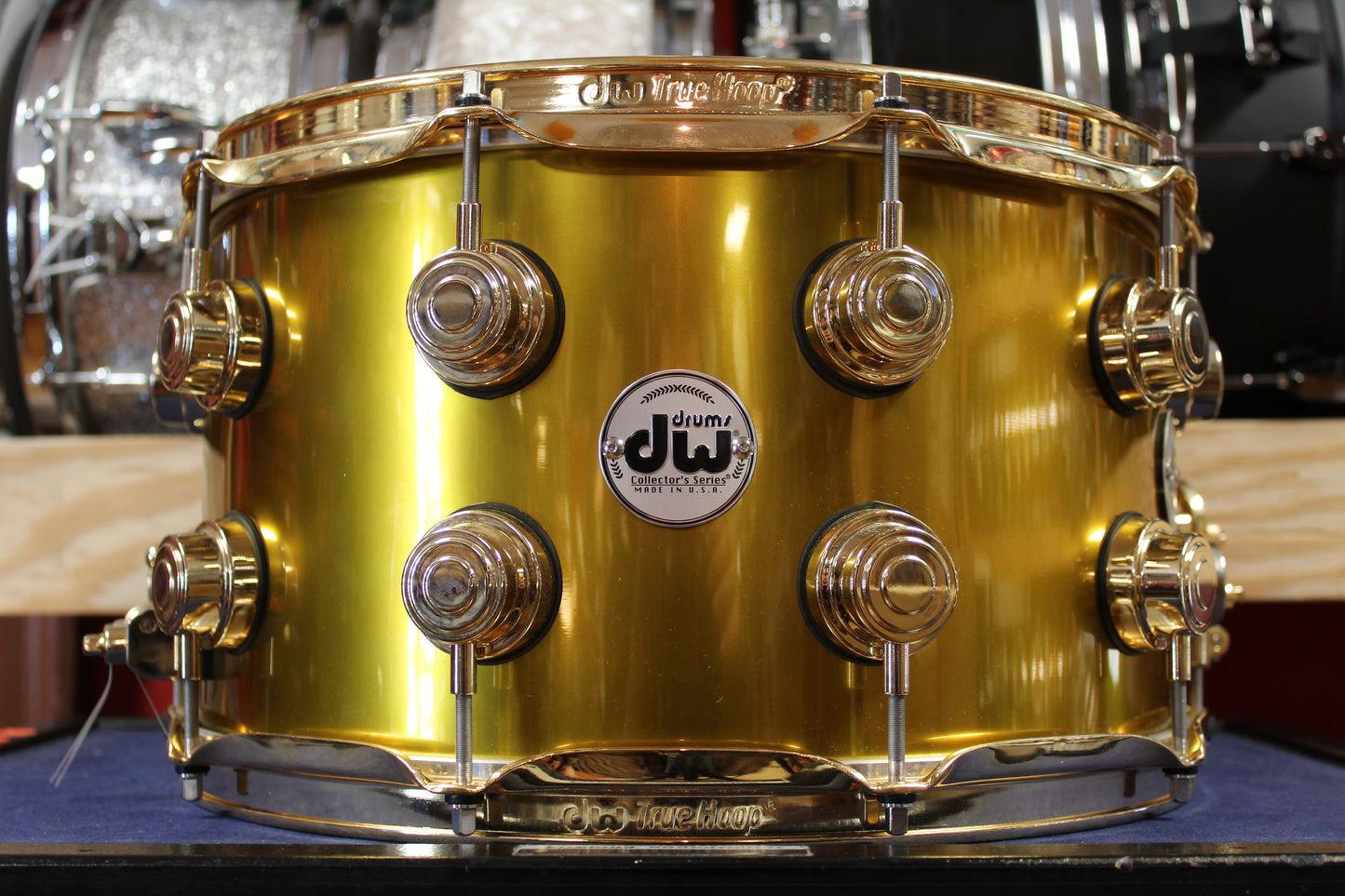 DW 8x14 Collectors Series Snare Drum in Usher Gold Metallic Lacquer