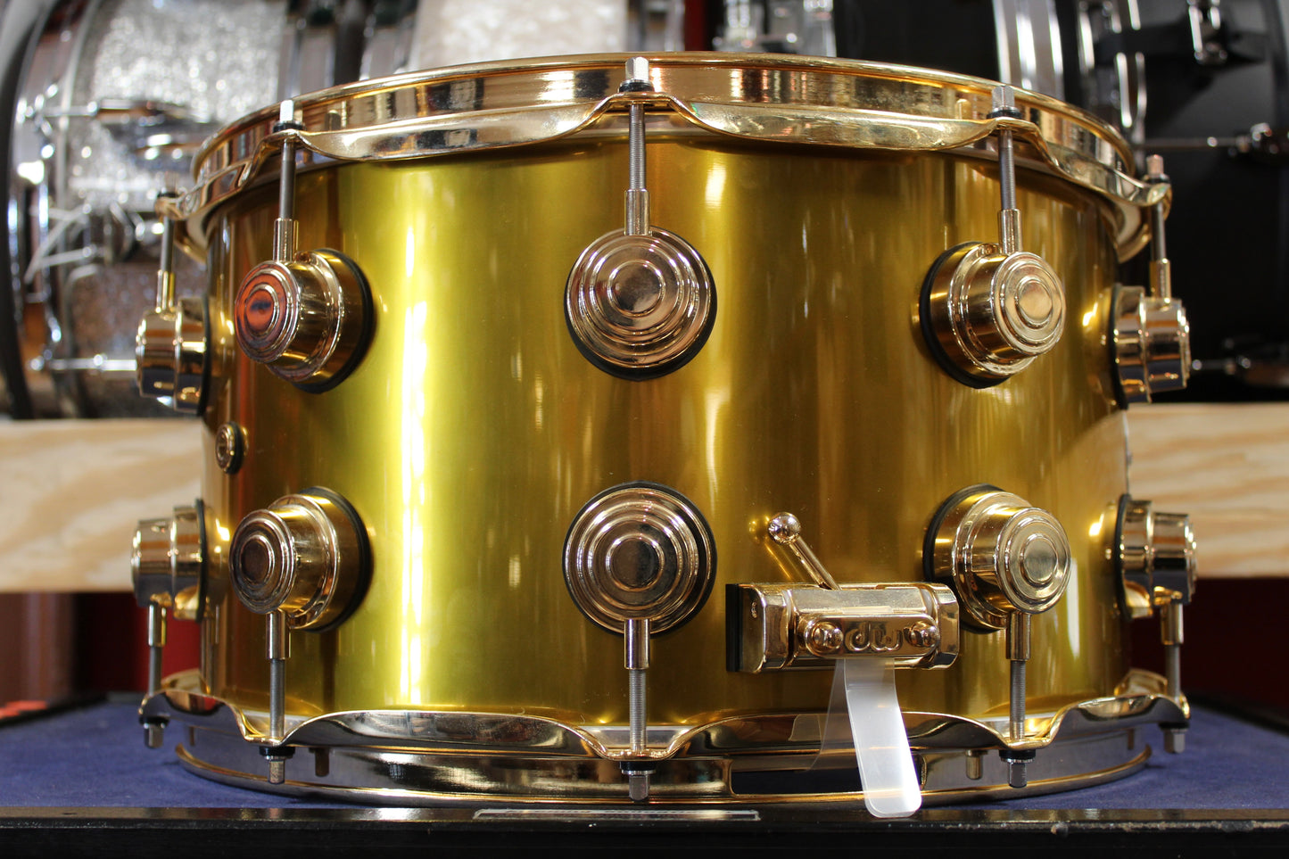 DW 8x14 Collectors Series Snare Drum in Usher Gold Metallic Lacquer