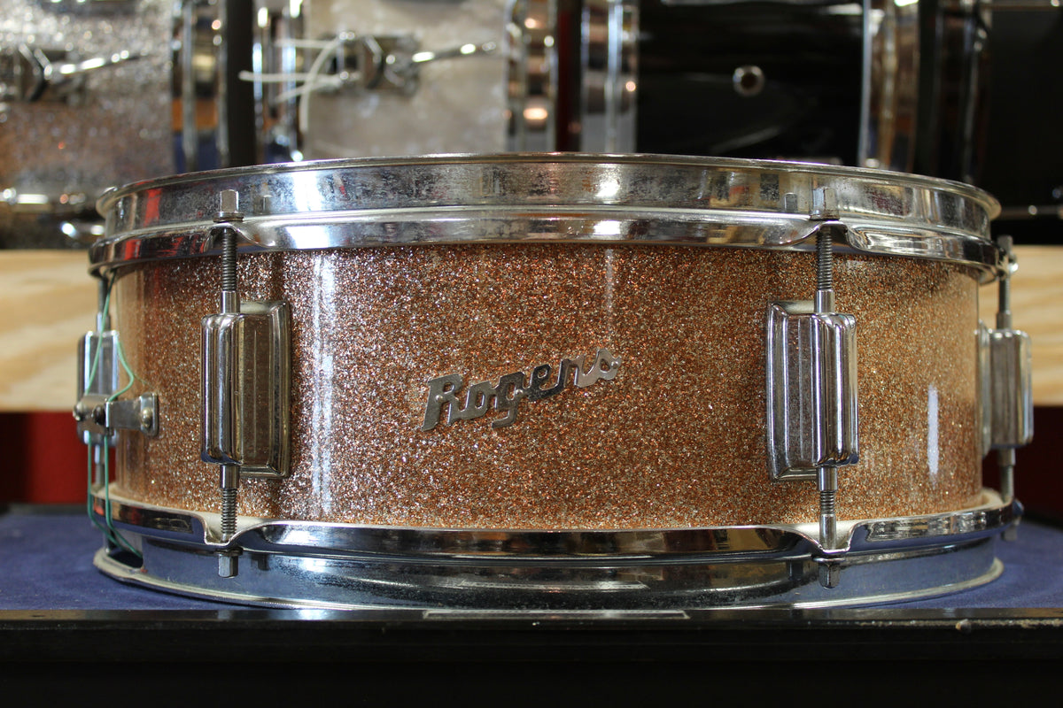 1960s Rogers 5x14 Luxor Model Snare Drum in Pink Champagne Pearl