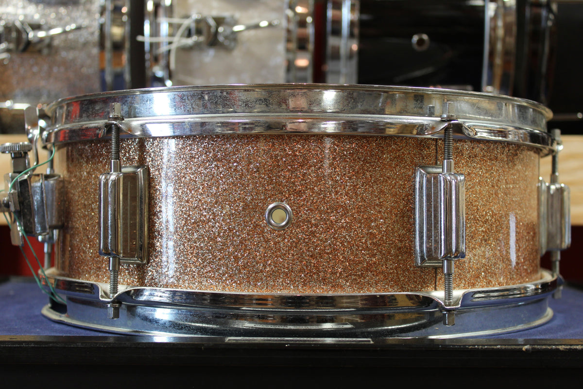 1960s Rogers 5x14 Luxor Model Snare Drum in Pink Champagne Pearl