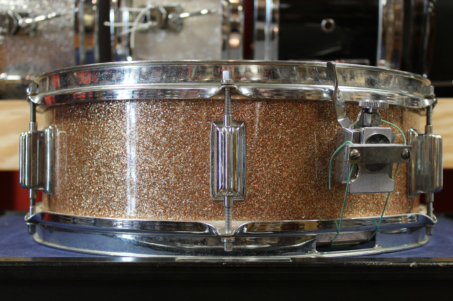 1960s Rogers 5x14 Luxor Model Snare Drum in Pink Champagne Pearl