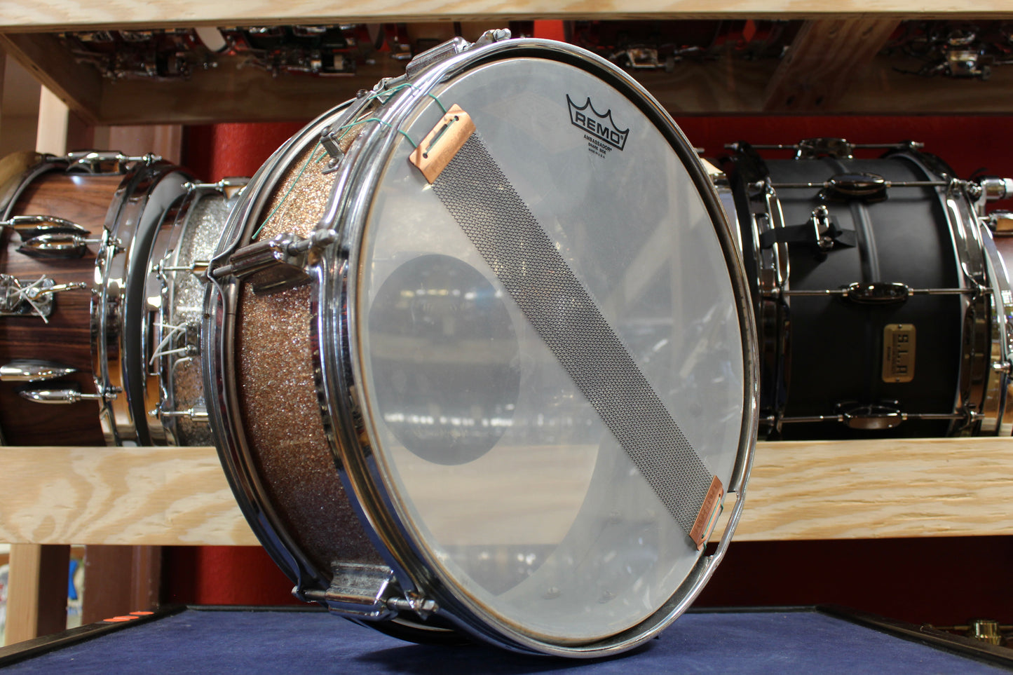 1960s Rogers 5x14 Luxor Model Snare Drum in Pink Champagne Pearl