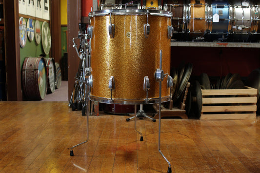 1960's Ludwig 16x16 Floor Tom in Gold Sparkle