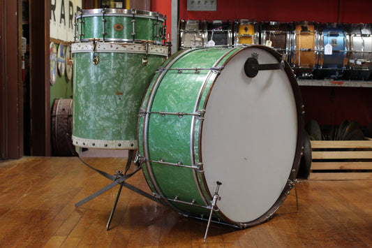 1930's Ludwig Sea Green Pearl Outfit 10x28 16x15.5 5x14