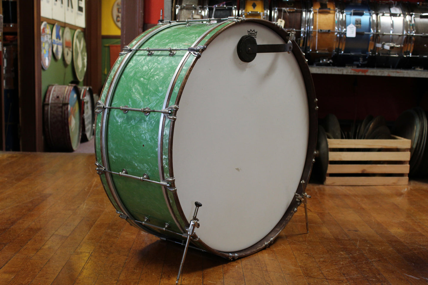 1930's Ludwig Sea Green Pearl Outfit 10x28 16x15.5 5x14