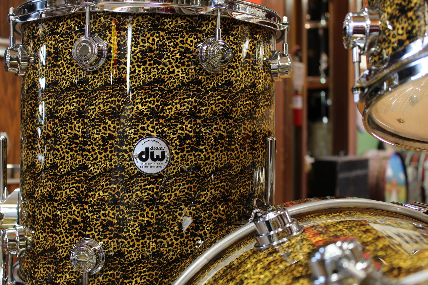 DW Collectors Series in Cheetah Finishply 14x18 8x12 14x14 6.5x14