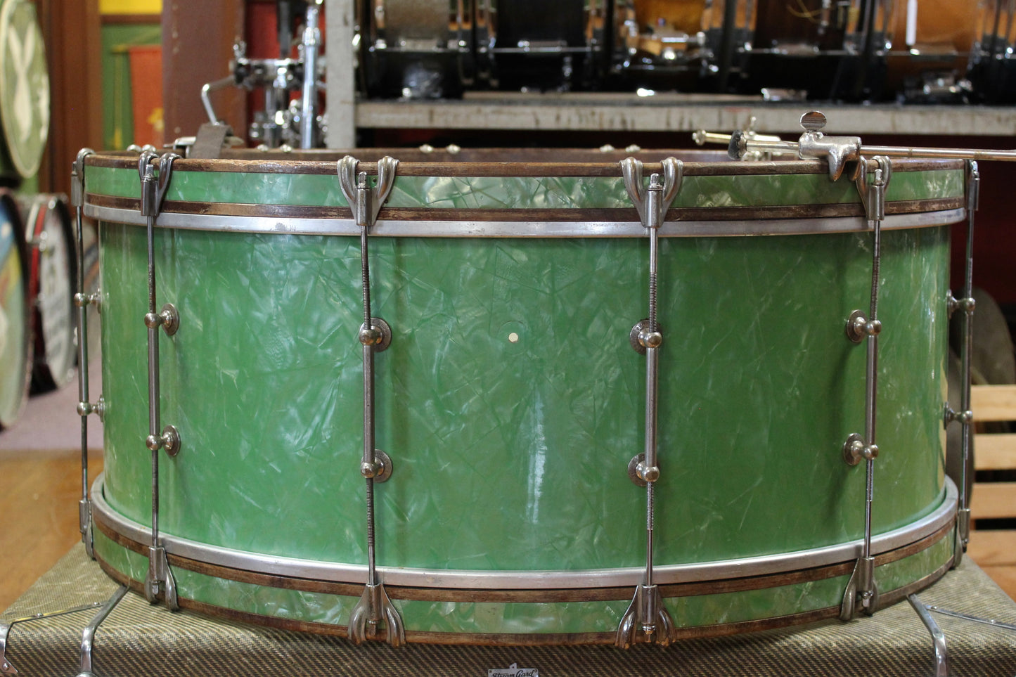 1930's Ludwig Sea Green Pearl Outfit 10x28 16x15.5 5x14