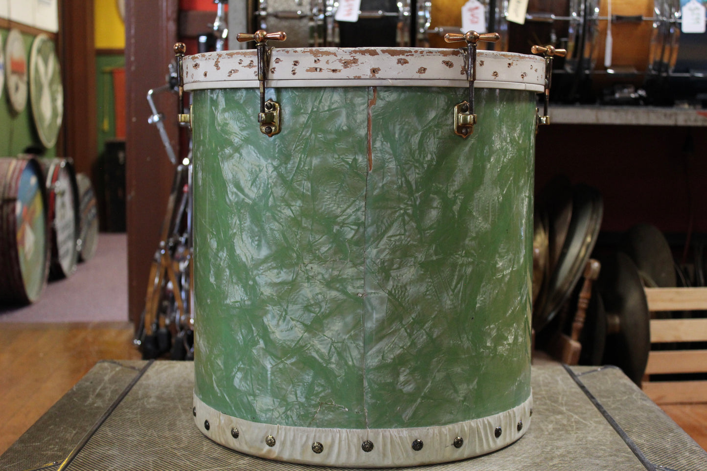 1930's Ludwig Sea Green Pearl Outfit 10x28 16x15.5 5x14