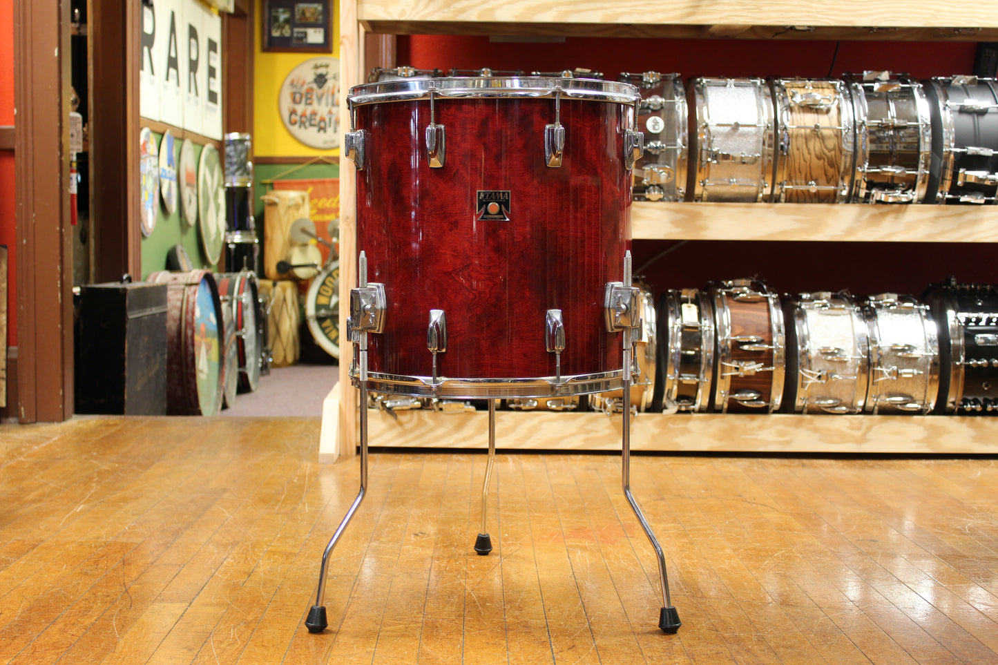 1980s Tama Superstar Outfit in Cherry Wine 16x22 11x12 12x13 16x16