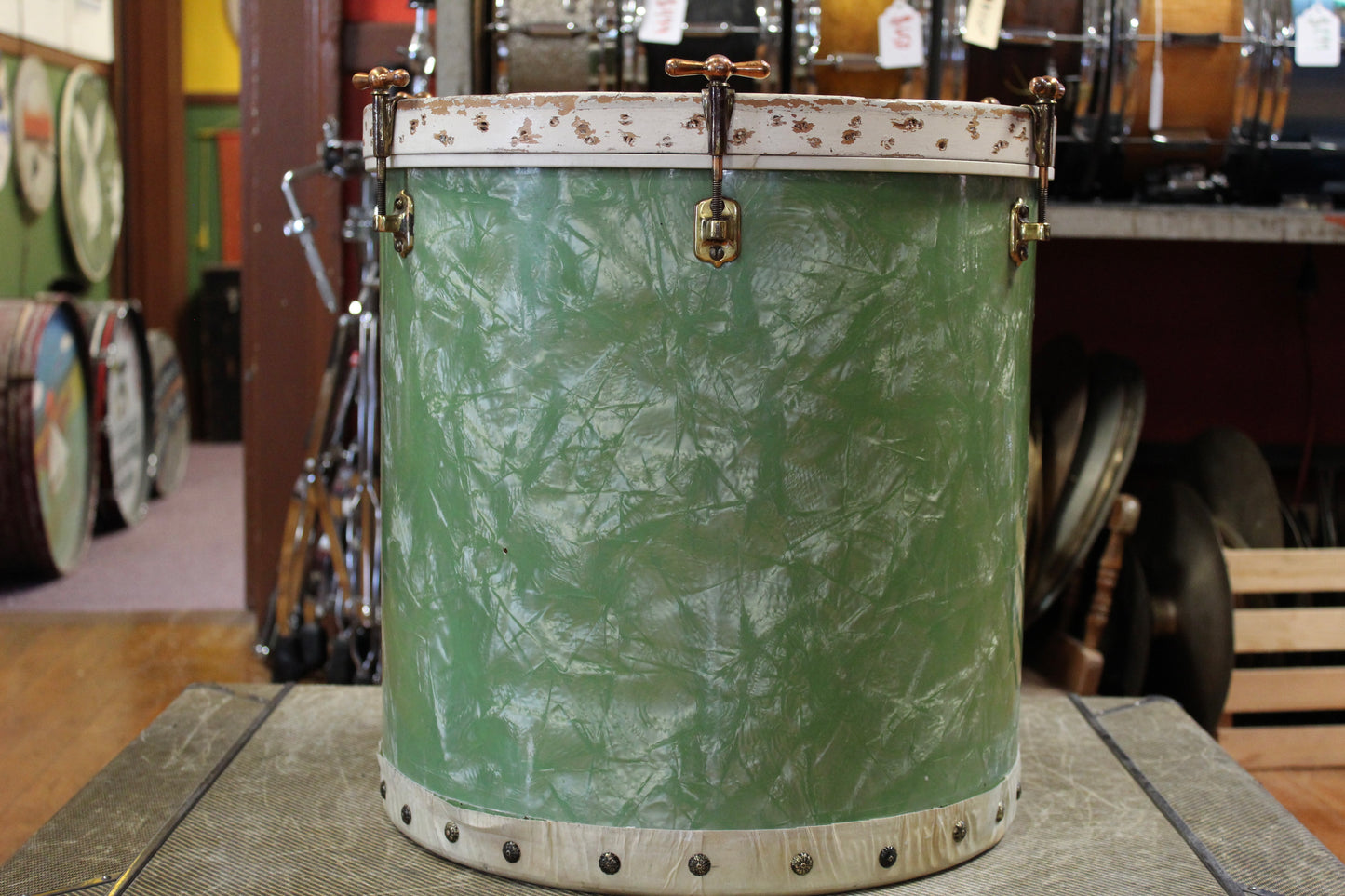 1930's Ludwig Sea Green Pearl Outfit 10x28 16x15.5 5x14