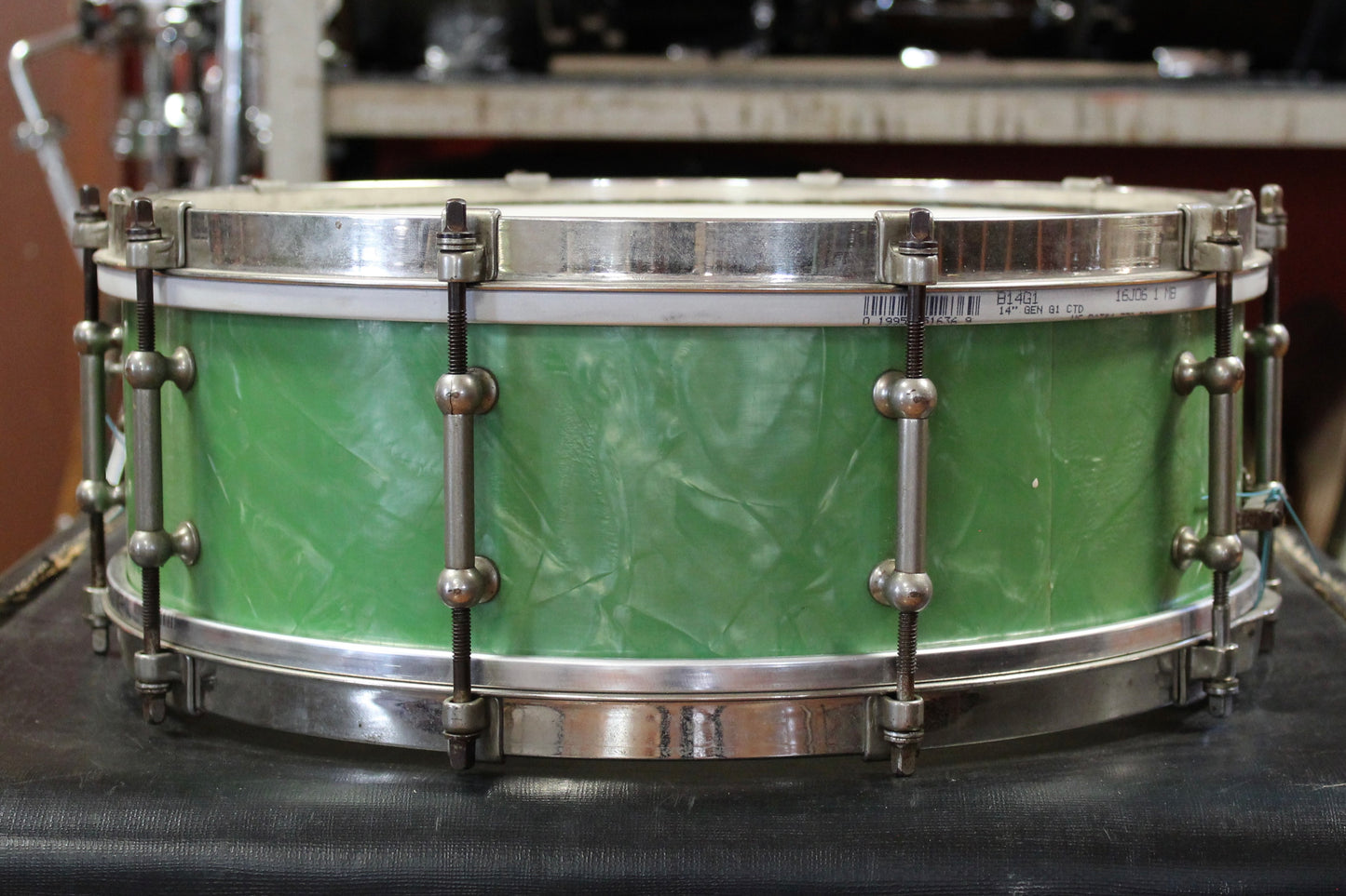 1930's Ludwig Sea Green Pearl Outfit 10x28 16x15.5 5x14