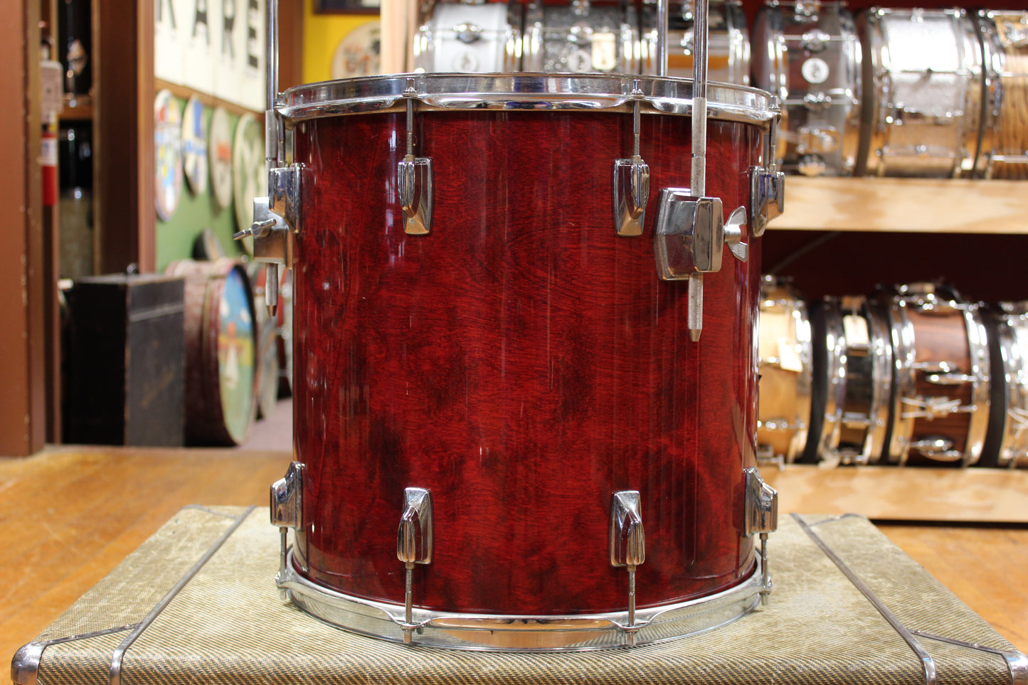 1980s Tama Superstar Outfit in Cherry Wine 16x22 11x12 12x13 16x16