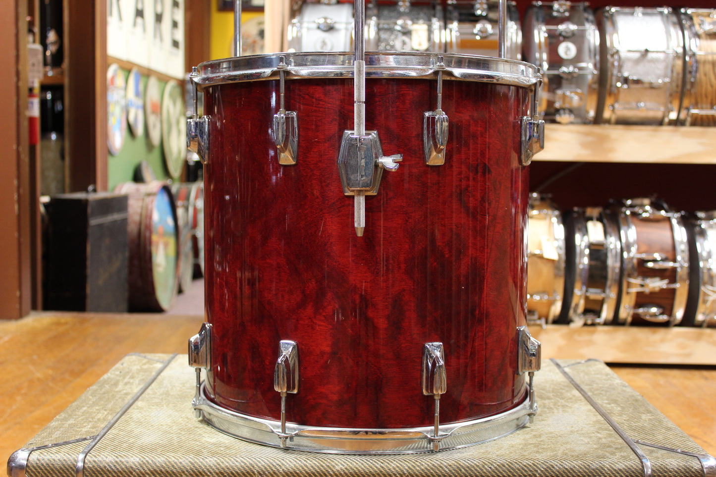 1980s Tama Superstar Outfit in Cherry Wine 16x22 11x12 12x13 16x16