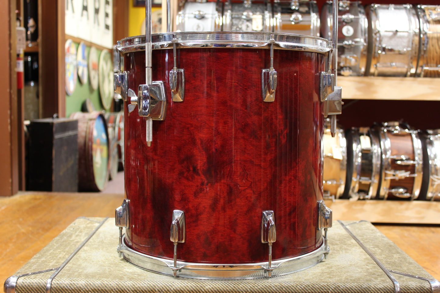 1980s Tama Superstar Outfit in Cherry Wine 16x22 11x12 12x13 16x16