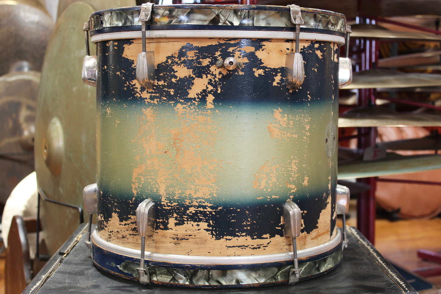 1930's Slingerland 12"x14" Tom in Blue and Silver Duco