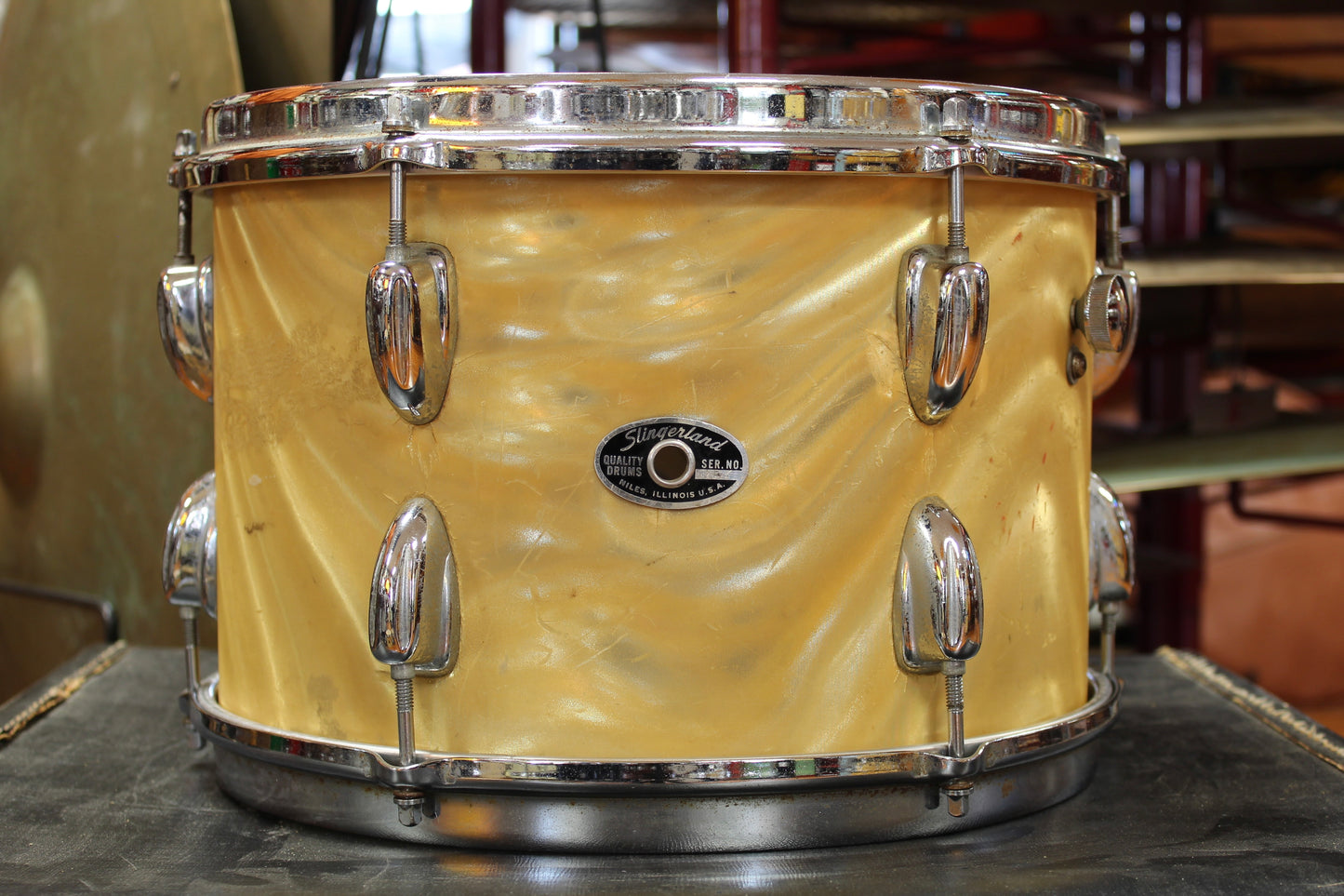 1960's Slingerland 8"x12" Tom in Gold Satin Flame