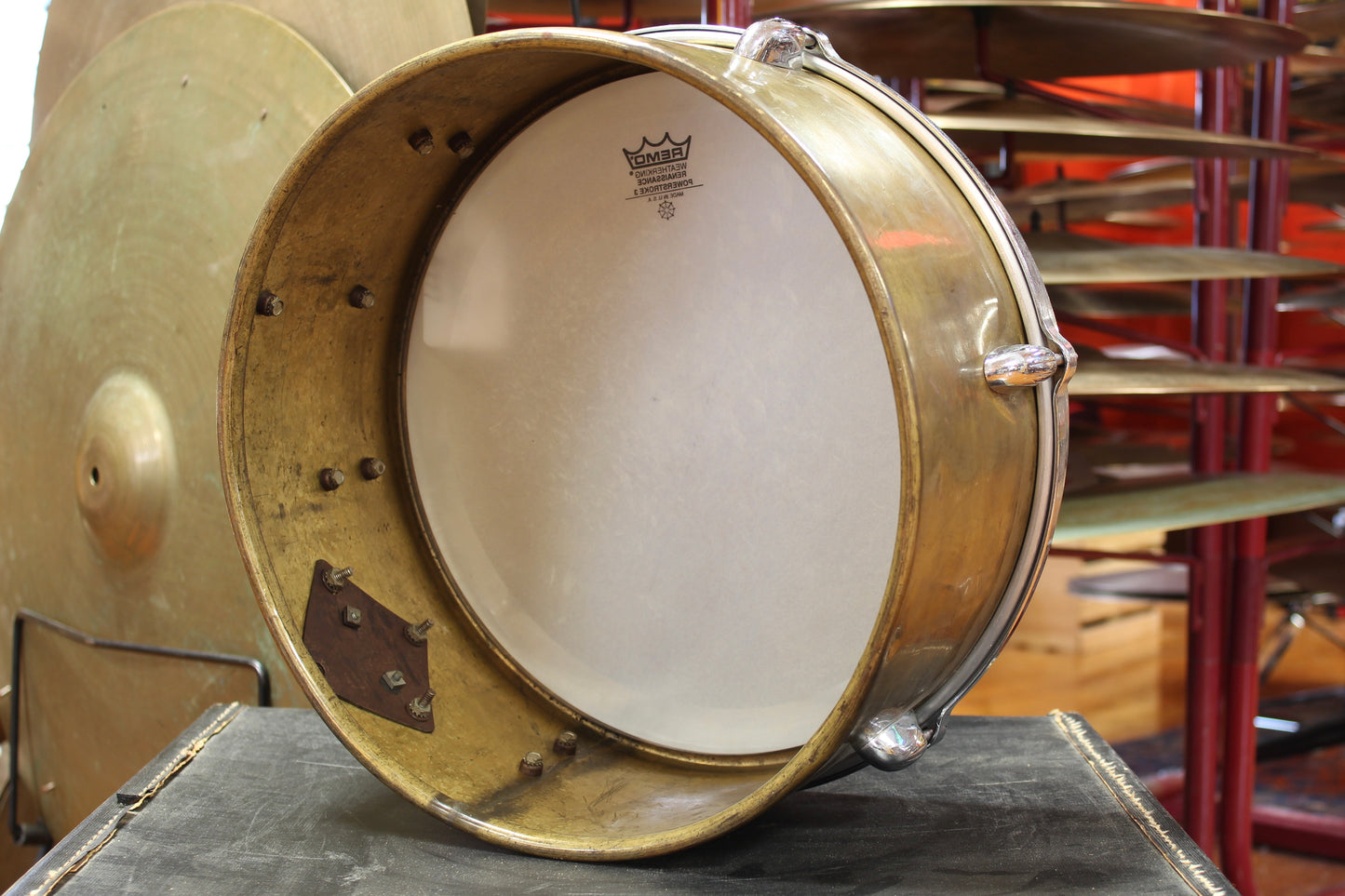 1970's Gretsch 13" and 14" Brass Timbales
