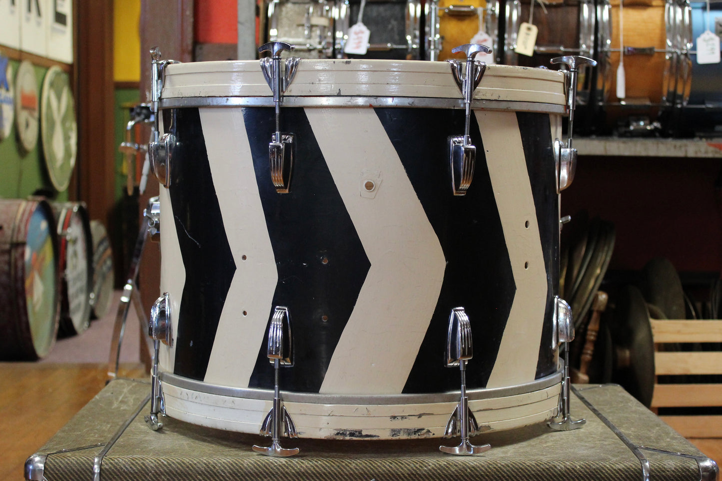 1960/70's Ludwig 3-ply Outfit in Zebra Thermogloss 14x20 9x13 16x16