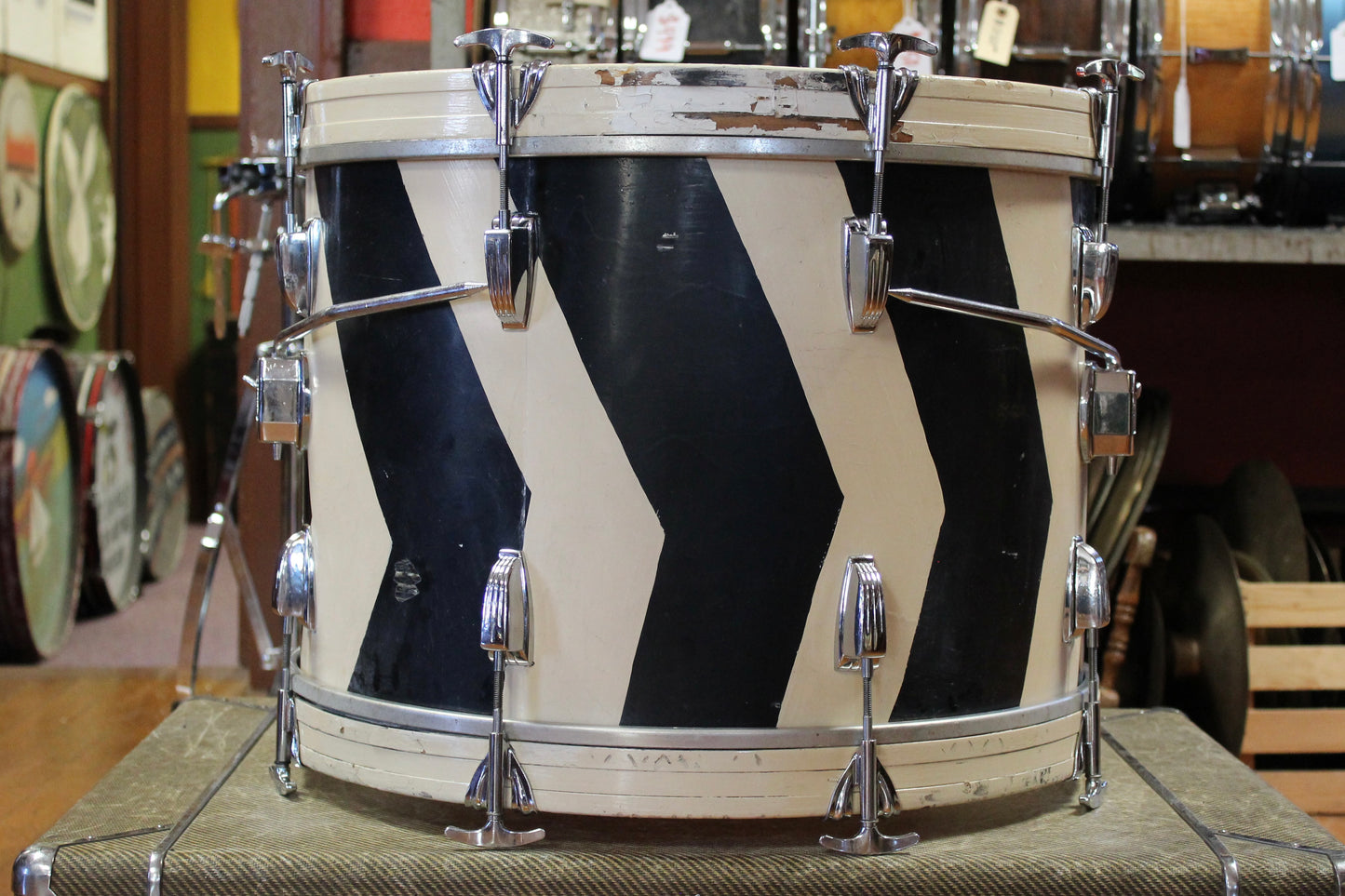 1960/70's Ludwig 3-ply Outfit in Zebra Thermogloss 14x20 9x13 16x16