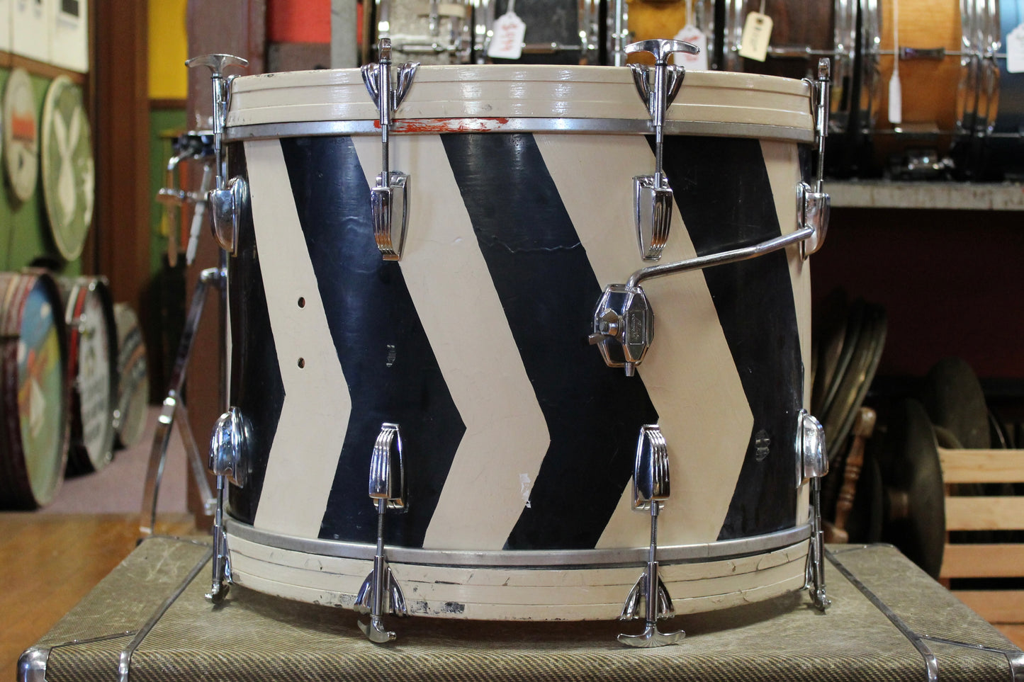 1960/70's Ludwig 3-ply Outfit in Zebra Thermogloss 14x20 9x13 16x16