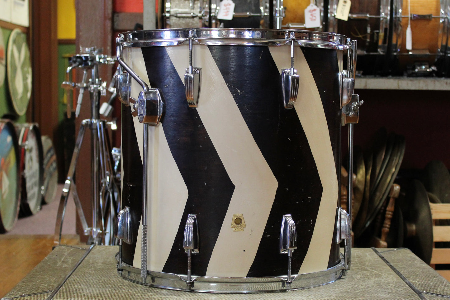 1960/70's Ludwig 3-ply Outfit in Zebra Thermogloss 14x20 9x13 16x16