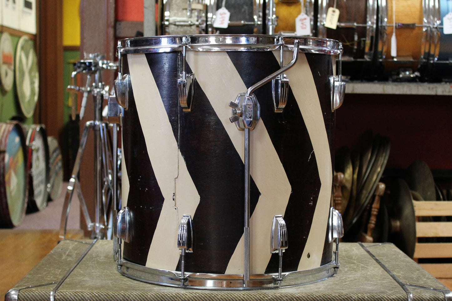 1960/70's Ludwig 3-ply Outfit in Zebra Thermogloss 14x20 9x13 16x16