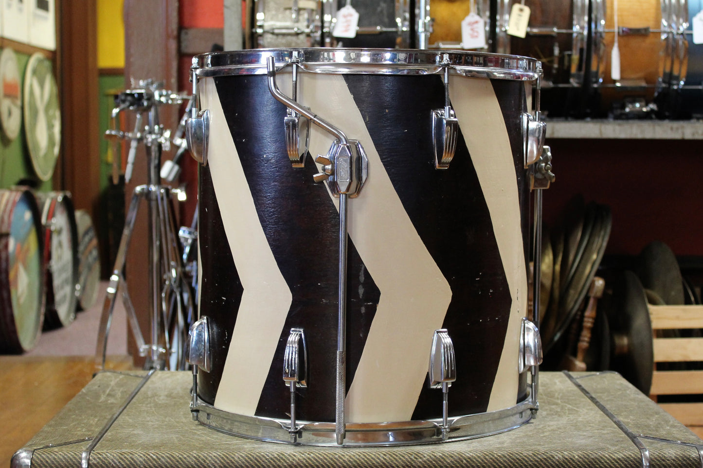 1960/70's Ludwig 3-ply Outfit in Zebra Thermogloss 14x20 9x13 16x16