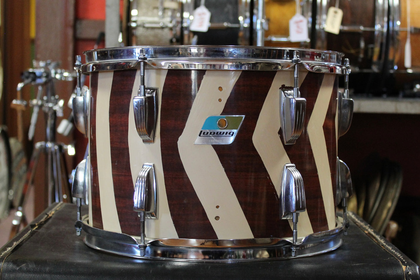 1960/70's Ludwig 3-ply Outfit in Zebra Thermogloss 14x20 9x13 16x16