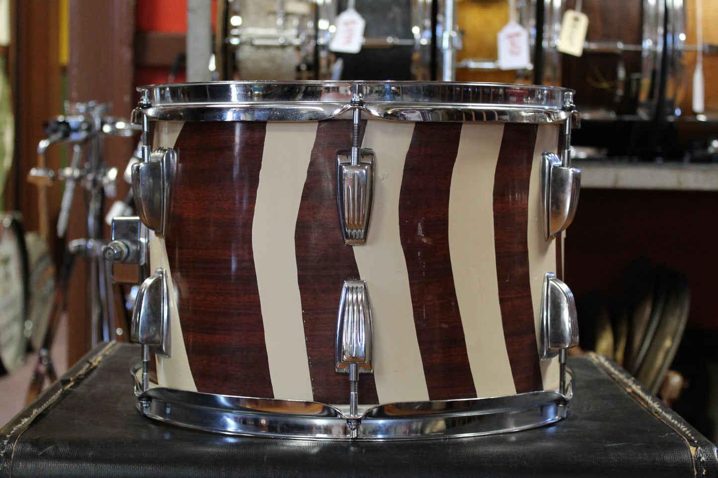 1960/70's Ludwig 3-ply Outfit in Zebra Thermogloss 14x20 9x13 16x16