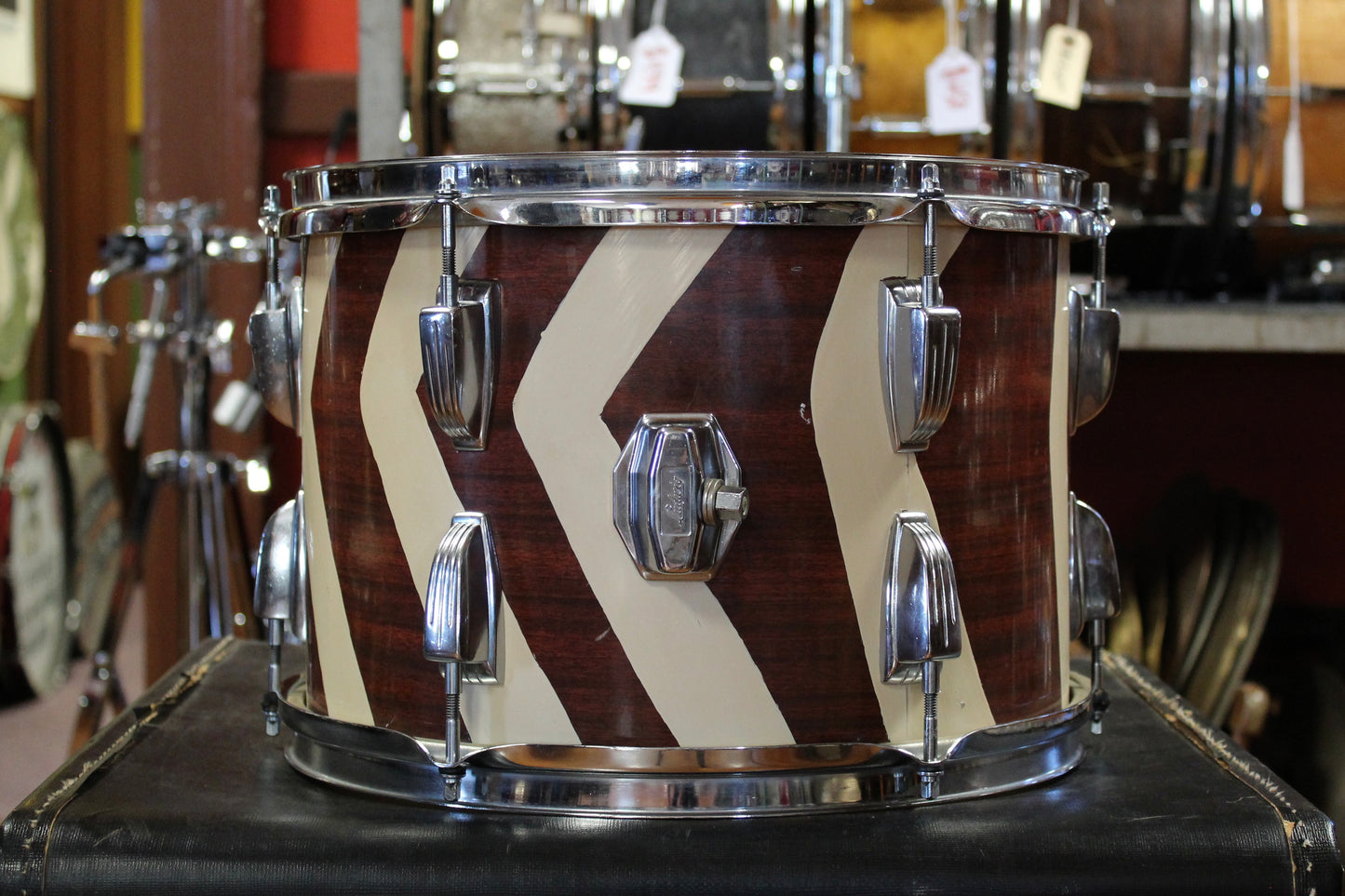 1960/70's Ludwig 3-ply Outfit in Zebra Thermogloss 14x20 9x13 16x16