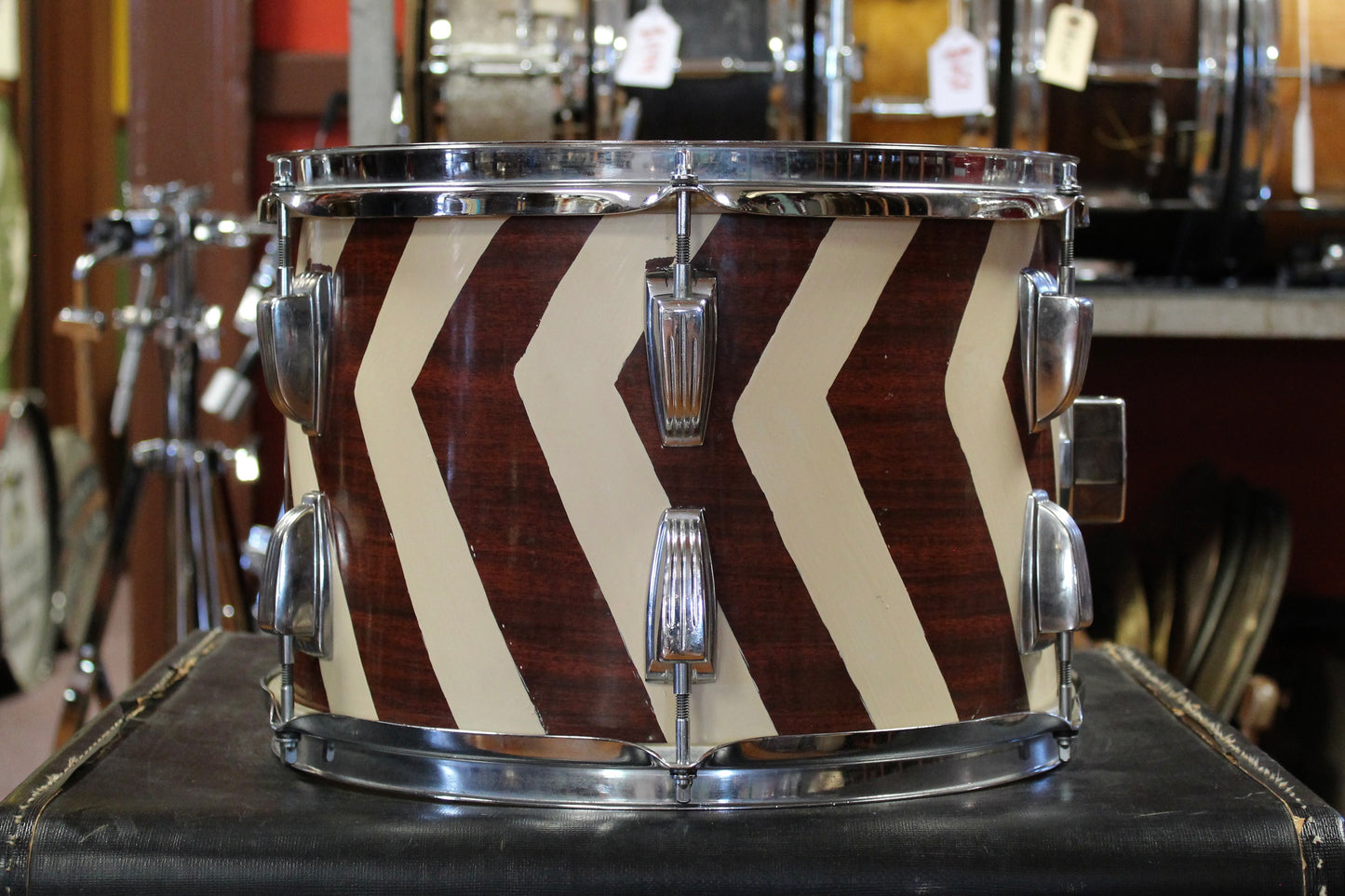 1960/70's Ludwig 3-ply Outfit in Zebra Thermogloss 14x20 9x13 16x16