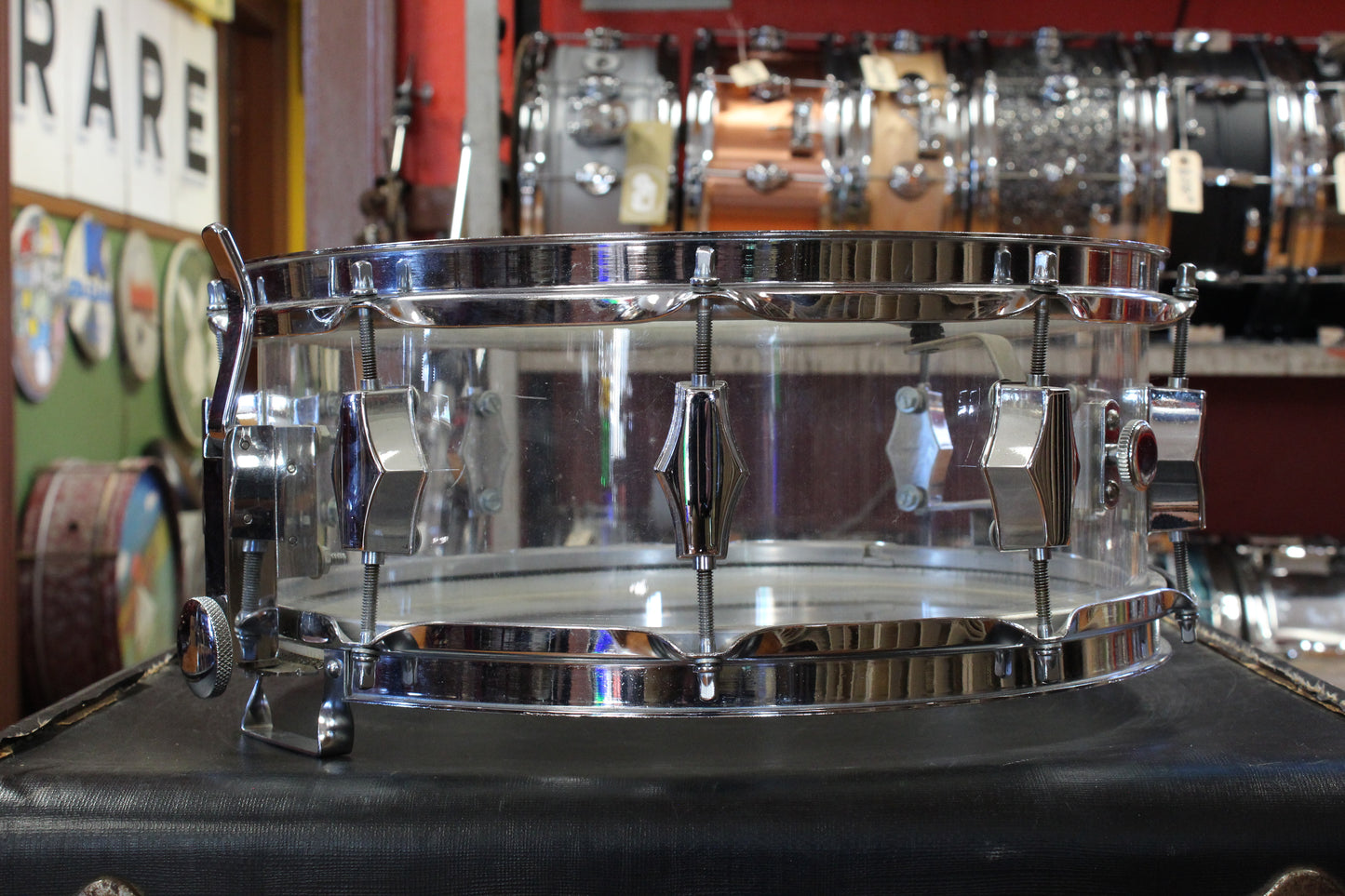 1970s Fibes 5.5x14 SFT 690 Crystalite Snare Drum