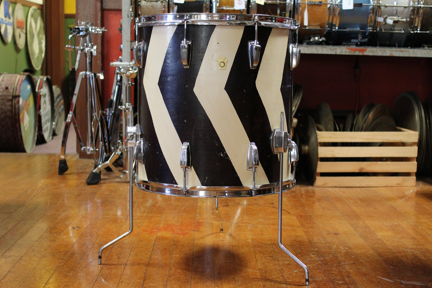 1960/70's Ludwig 3-ply Outfit in Zebra Thermogloss 14x20 9x13 16x16