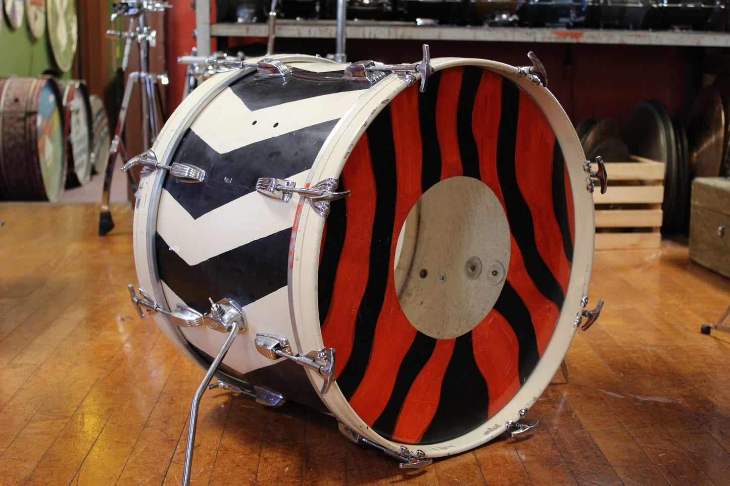 1960/70's Ludwig 3-ply Outfit in Zebra Thermogloss 14x20 9x13 16x16