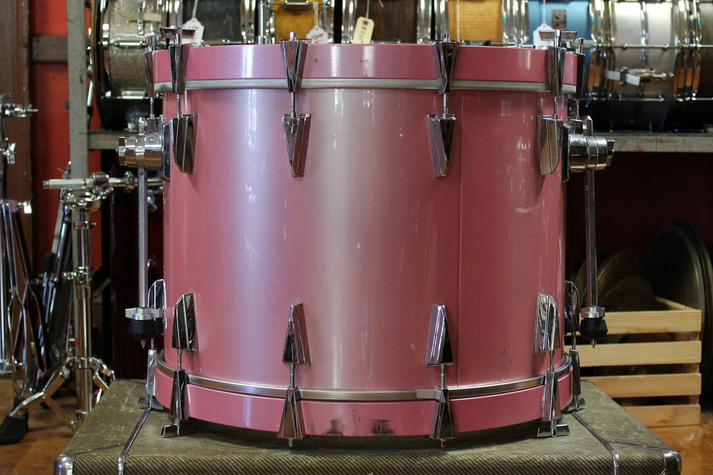 1980's Tama Granstar Outfit in Cherry Rose 16x22 11x12 12x13 16x16