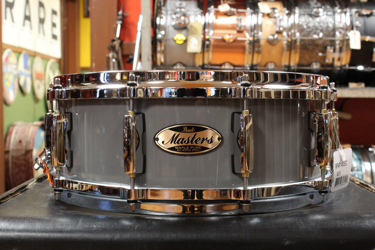 Pearl Masters Pure Maple Snare Drum 5x14 Putty Grey