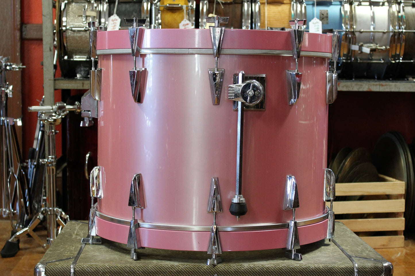 1980's Tama Granstar Outfit in Cherry Rose 16x22 11x12 12x13 16x16