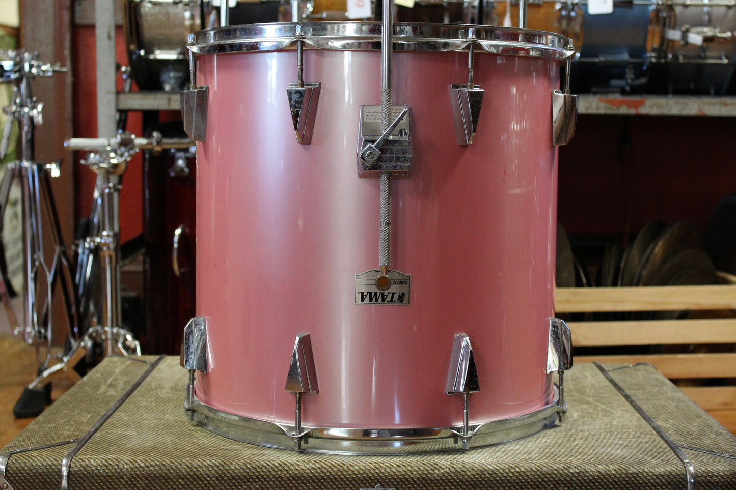 1980's Tama Granstar Outfit in Cherry Rose 16x22 11x12 12x13 16x16