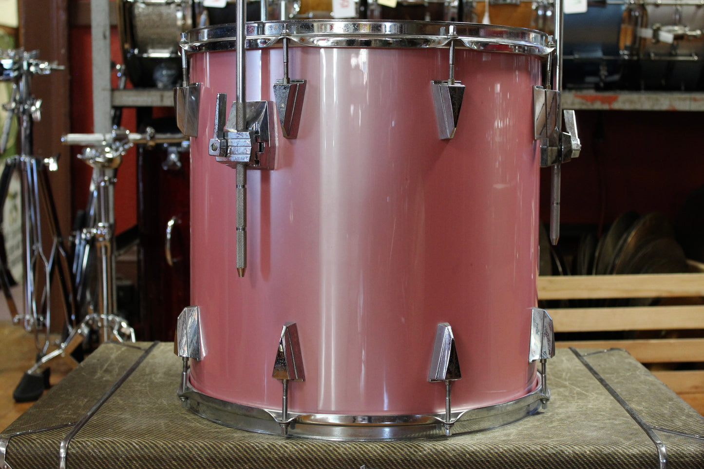 1980's Tama Granstar Outfit in Cherry Rose 16x22 11x12 12x13 16x16