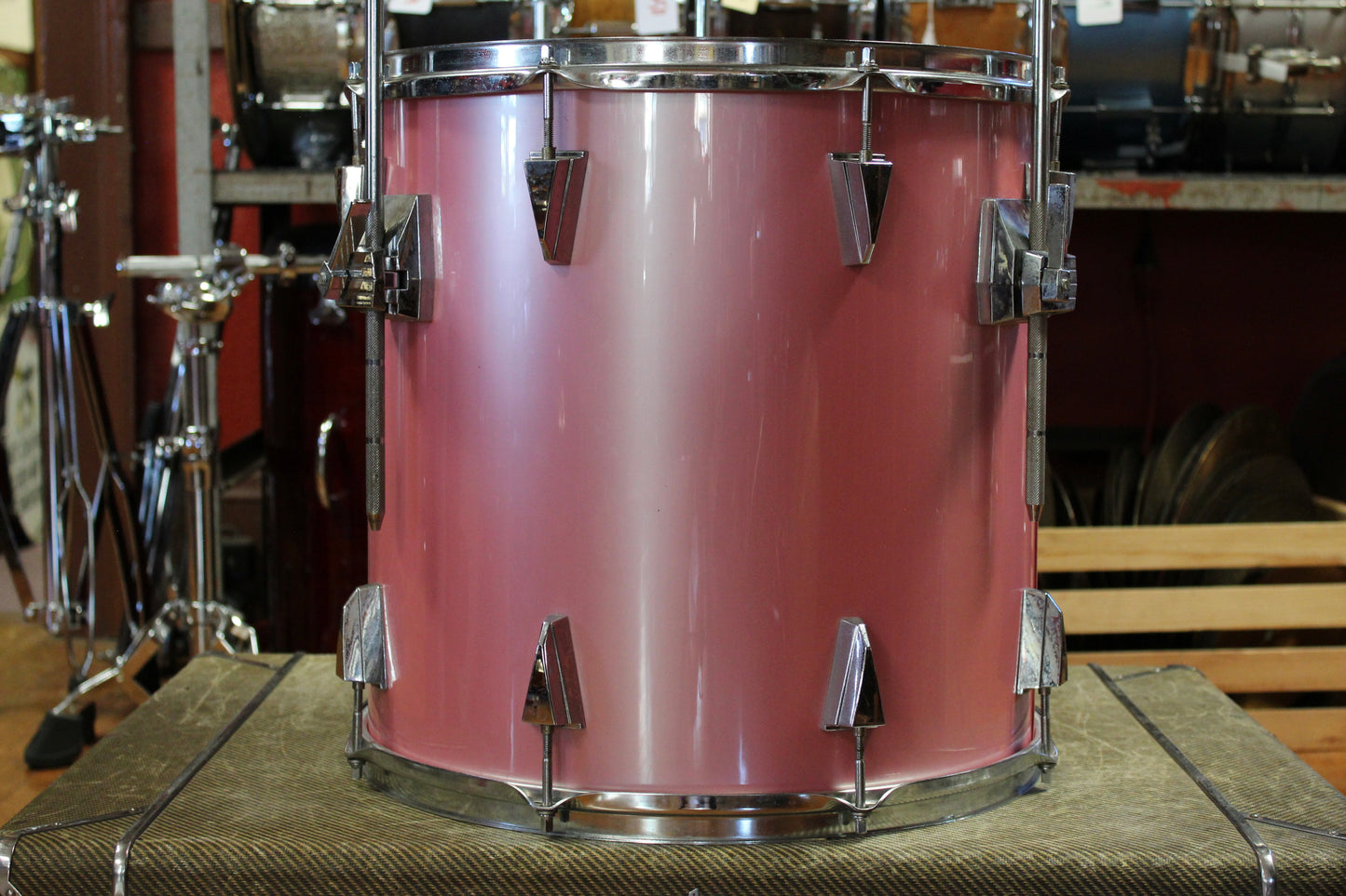 1980's Tama Granstar Outfit in Cherry Rose 16x22 11x12 12x13 16x16