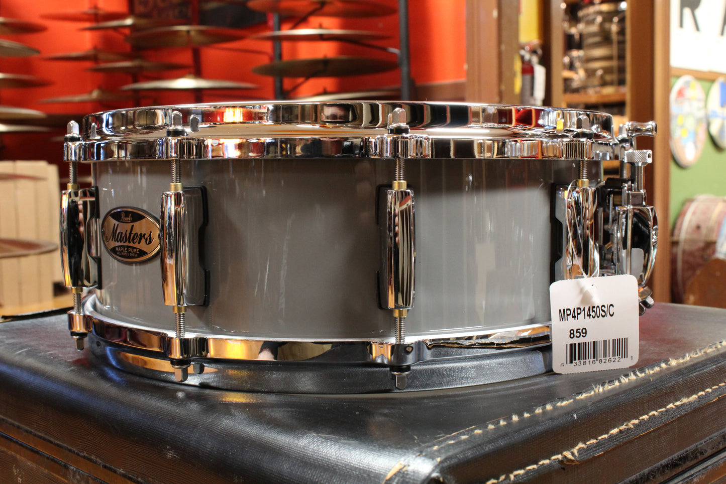 Pearl Masters Pure Maple Snare Drum 5x14 Putty Grey