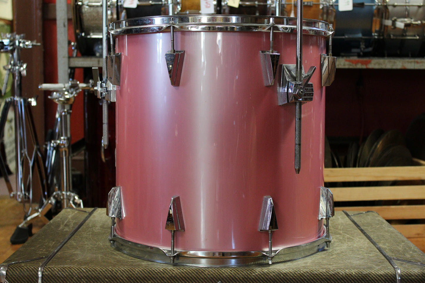 1980's Tama Granstar Outfit in Cherry Rose 16x22 11x12 12x13 16x16