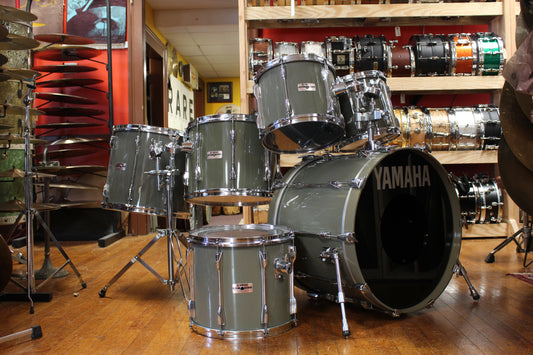 1980s Yamaha Recording Custom Outfit in Quartz Grey 16x22 10x10 10x12 12x14 12x15 14x16